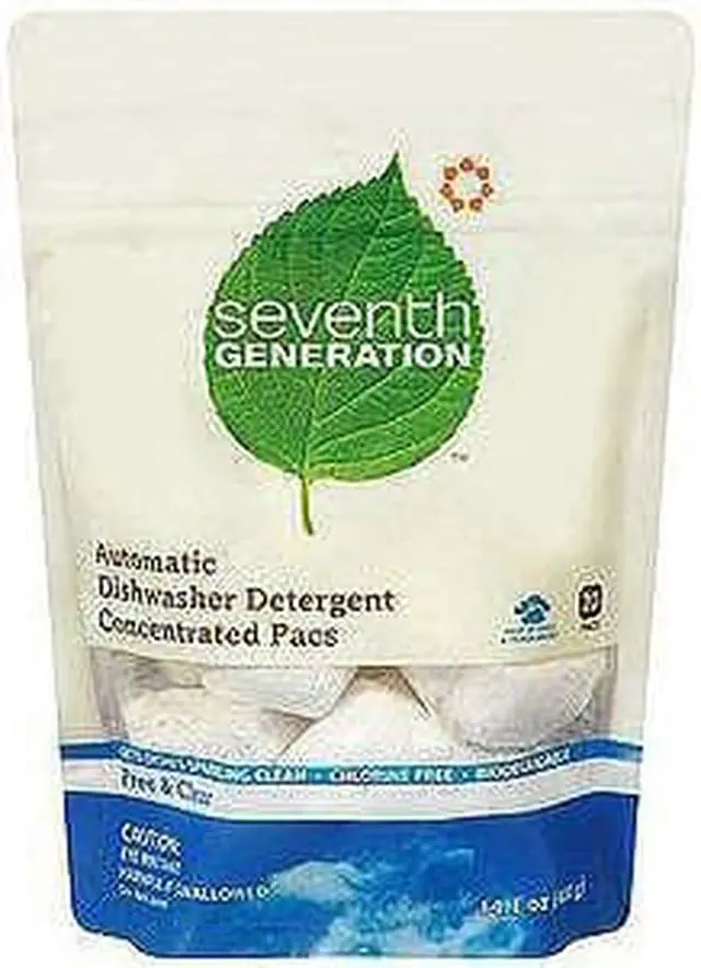 Alt view image 8 of 17 - Seventh Generation 22818PK Natural Dishwasher Detergent Concentrated Packs, Free & Clear, 20 Packets/Pack, 1 Pack