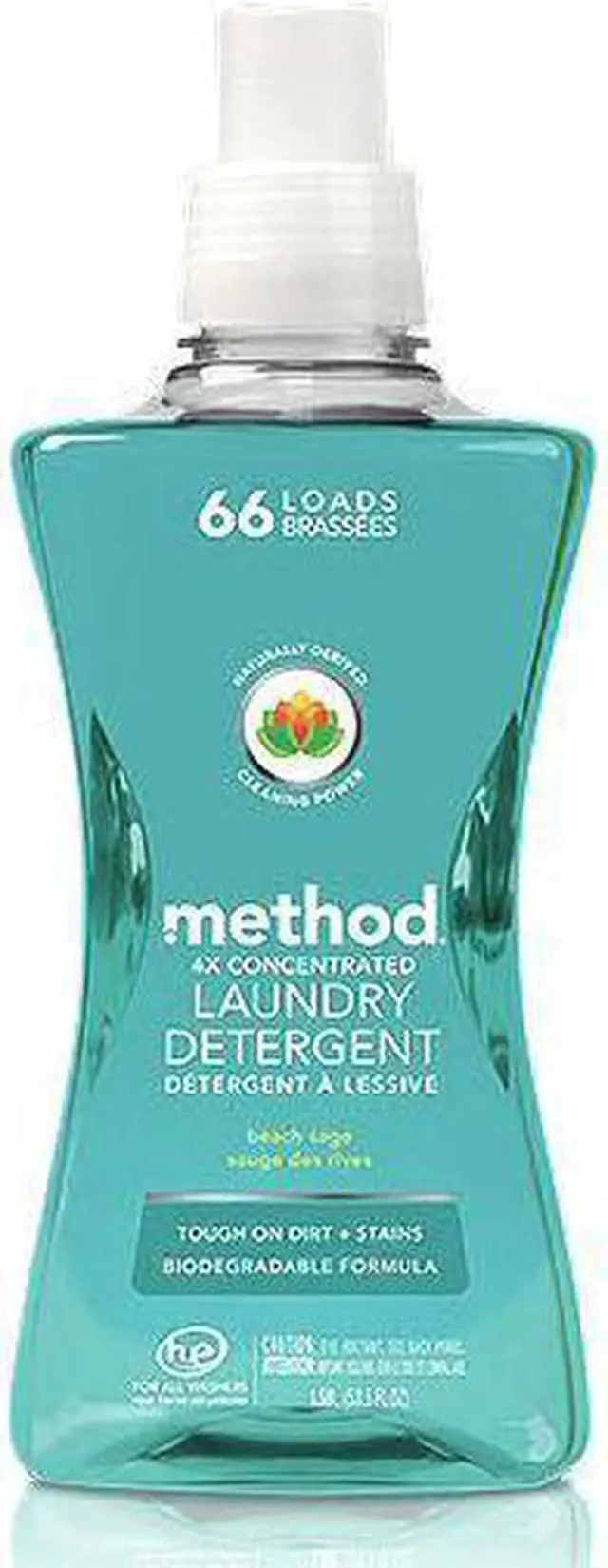 Alt view image 2 of 7 - Method - 01489 - 4X Concentrated Laundry Detergent, Beach Sage, 53.5 oz Bottle, 4 Bottles/Case -