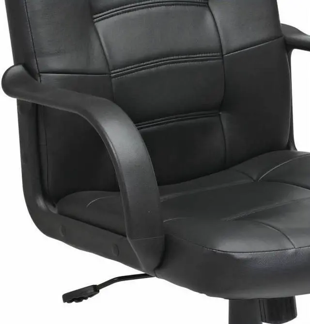 Alt view image 5 of 7 - Work Smart Black Eco Leather Mid-back Executive Chair