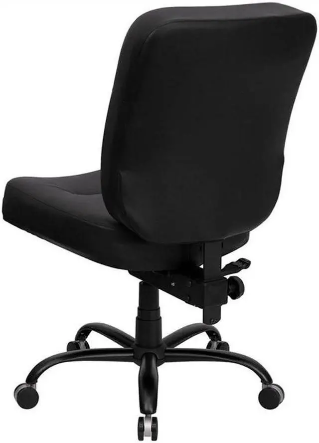 Alt view image 6 of 20 - HERCULES Series Big & Tall 400 lb. Rated Black Leather Executive Swivel Chair with Rectangular Back