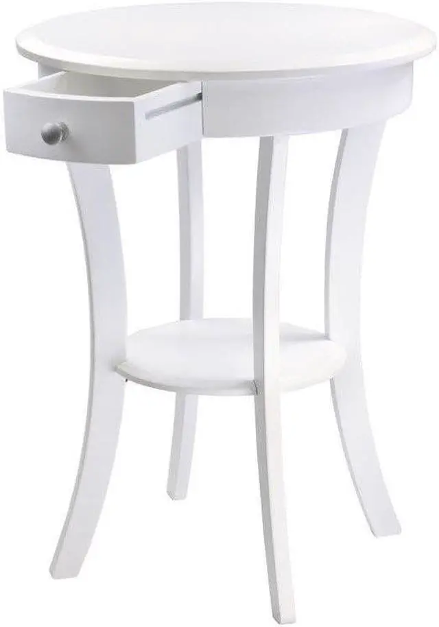 Alt view image 4 of 13 - Sasha Round Accent Table In White By Winsome
