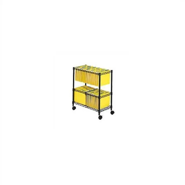 Alt view image 10 of 20 - Safco - 5278BL - Safco 2-Tier Rolling File Cart - 300 lb Capacity - 4 Casters - Steel - x 25.8 Width x 14 Depth x 29.8