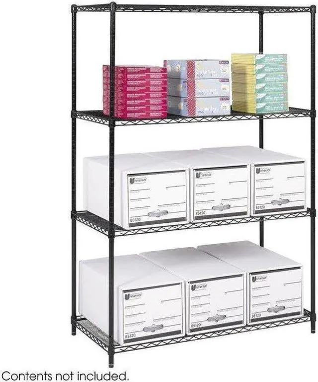 Alt view image 9 of 20 - Safco 5294BL Industrial Wire Shelving