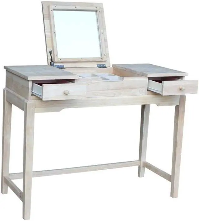 Alt view image 4 of 10 - International Concepts Vanity Table Unfinished - DT-2