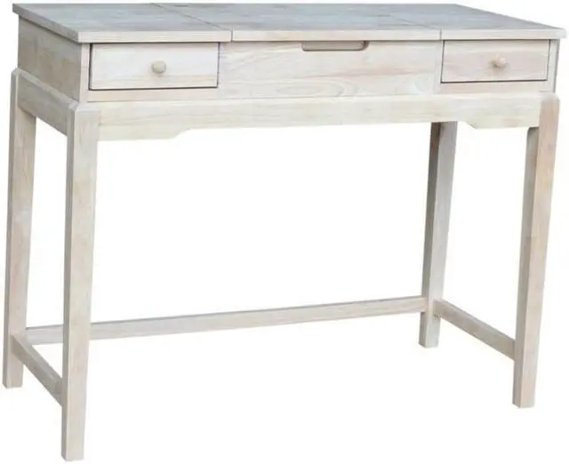 Alt view image 3 of 10 - International Concepts Vanity Table Unfinished - DT-2