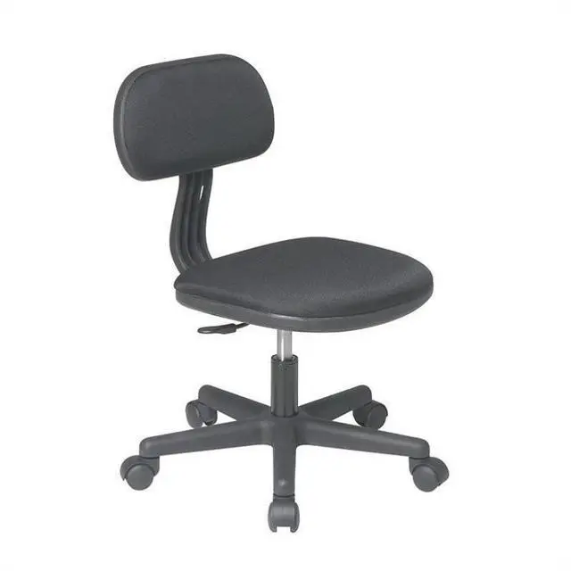 Alt view image 7 of 17 - Black Armless Fabric Office Chair