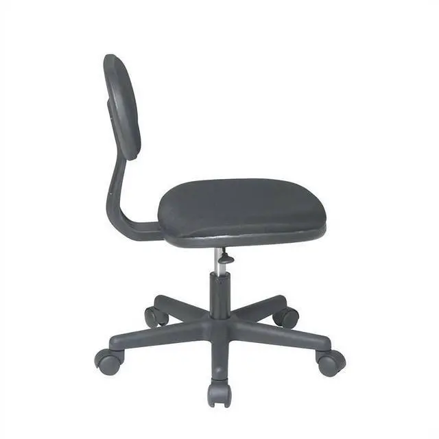 Alt view image 9 of 17 - Black Armless Fabric Office Chair