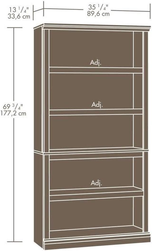 Alt view image 2 of 4 - Sauder Select 5 Shelf Bookcase in Estate Black