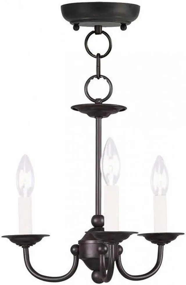 Alt view image 2 of 6 - Livex Lighting Home Basics Mini Chandelier in Black - 4153-04