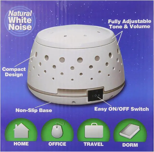 Alt view image 4 of 7 - Ontel 1000151 Sleep Easy Sound Conditioner - White