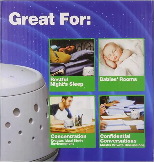 Alt view image 5 of 7 - Ontel 1000151 Sleep Easy Sound Conditioner - White