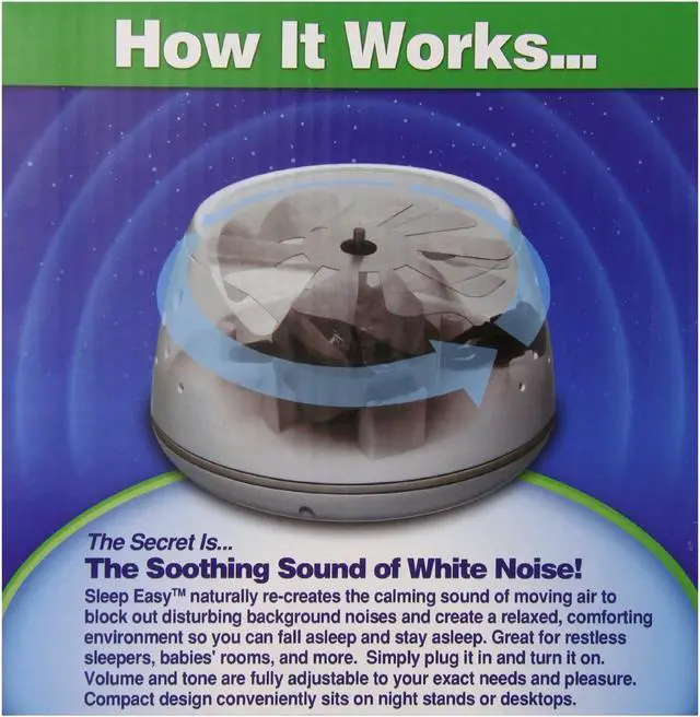 Alt view image 6 of 7 - Ontel 1000151 Sleep Easy Sound Conditioner - White