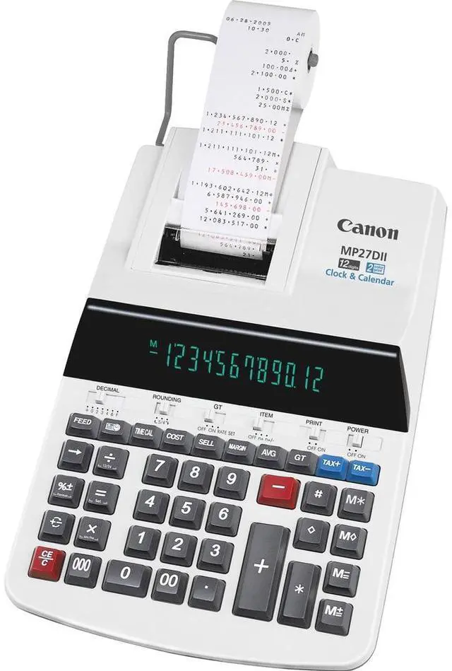 Alt view image 3 of 9 - Canon 12-Digit Calculator w/Printing 8-7/8"x13"x3" Beige MP27DII