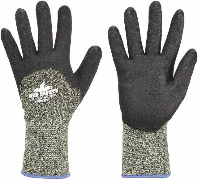 Main image of Mcr Safety Cut-Resistant Gloves Black/Green 13 Gauge  9389PVXXL