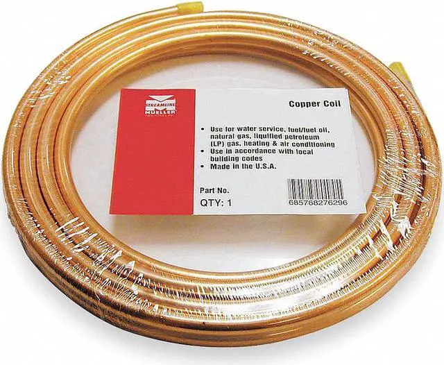 Alt view image 2 of 3 - MUELLER INDUSTRIES 654R 5/16" OD x 50 ft. Coil Copper Tubing Type ACR