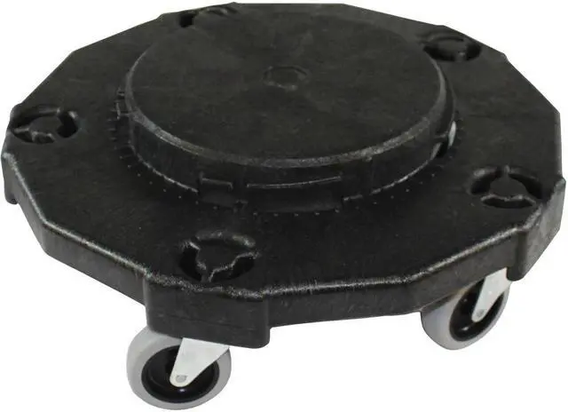 Alt view image 3 of 10 - Genuine Joe Dolly Gallon Round f/32/44/55 Gal. Black 11586