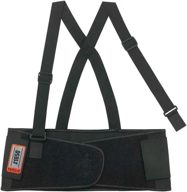 Alt view image 5 of 7 - Ergodyne Economy Elastic Back Support 7-1/2"x30" Black 11092