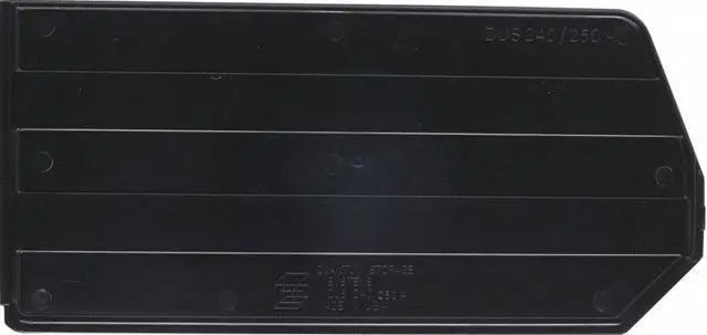 Alt view image 3 of 6 - QUANTUM STORAGE SYSTEMS DUS239 Plastic Divider, Black, 10 in L, 6 3/4 in H, 6 PK