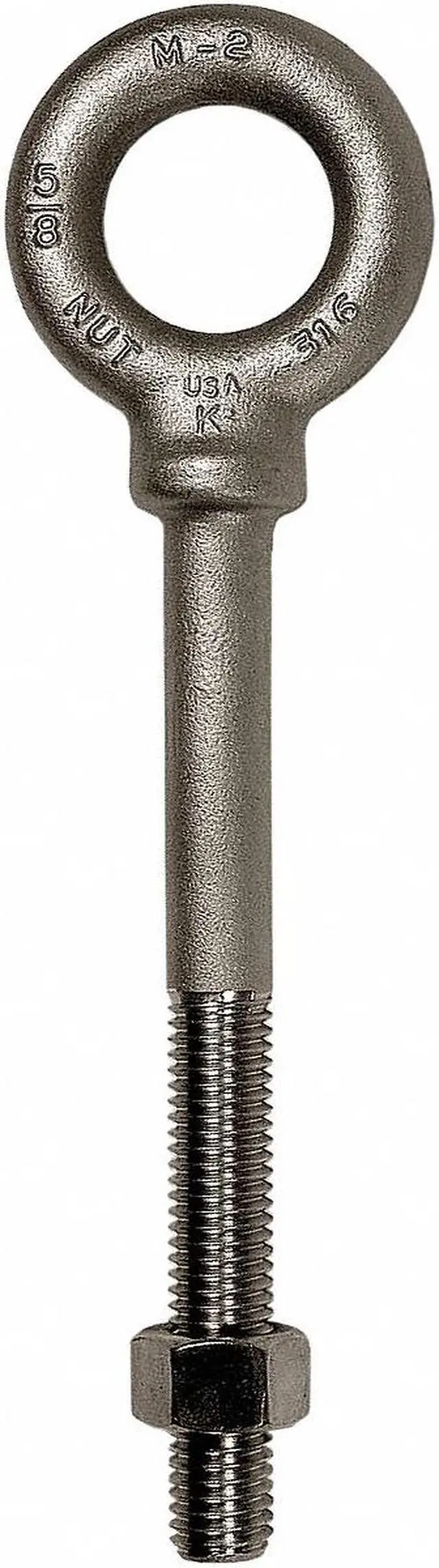 Alt view image 2 of 3 - KEN FORGING N2032-316SS-6 Eye Bolt With Shoulder, 1-1/4"-7, 6 in Shank, 2-3/16