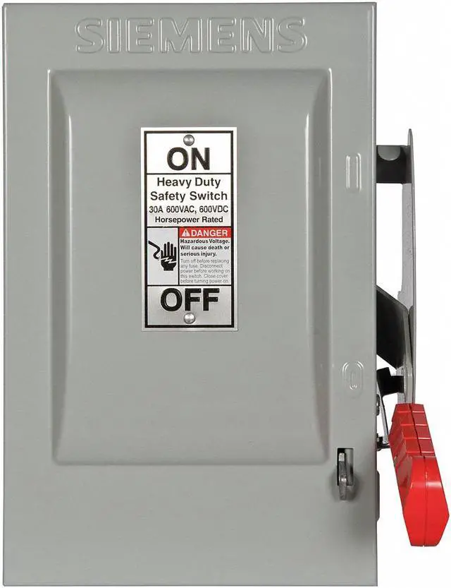 Main image of SIEMENS HNF261 Nonfusible, Safety Switch, Heavy Duty, 600 V, 2PST