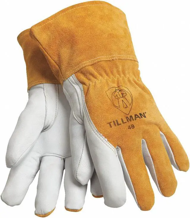 Alt view image 2 of 3 - Tillman 48 Top Grain Goatskin/Cowhide Fleece Lined MIG Welding Gloves, Medium
