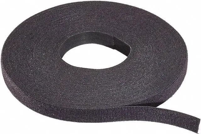Main image of Rip-tie Hook-and-Loop Cable Tie Black  Nylon/Polyethylene  W-75-PRL-BK