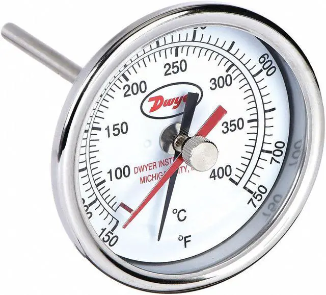 Alt view image 2 of 3 - DWYER INSTRUMENTS BTM3408D Maximum/minimum bimetal thermometer, range 150 to
