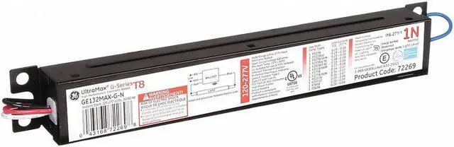 Main image of GE 72269 - GE-132-MV-N T8 Fluorescent Ballast