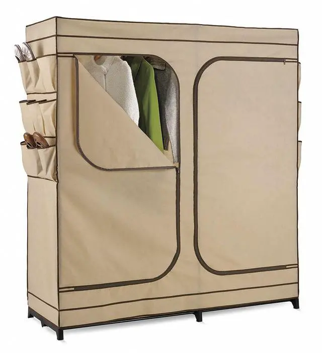 Alt view image 14 of 14 - Honey Can Do 60In Double Door Storage Closet With Shoe Organizer - WRD-01272