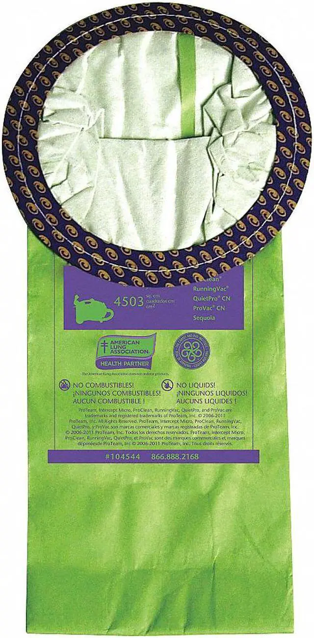Alt view image 4 of 4 - Proteam Vacuum Bag For Backpack Vac,PK10 HAWA 104544