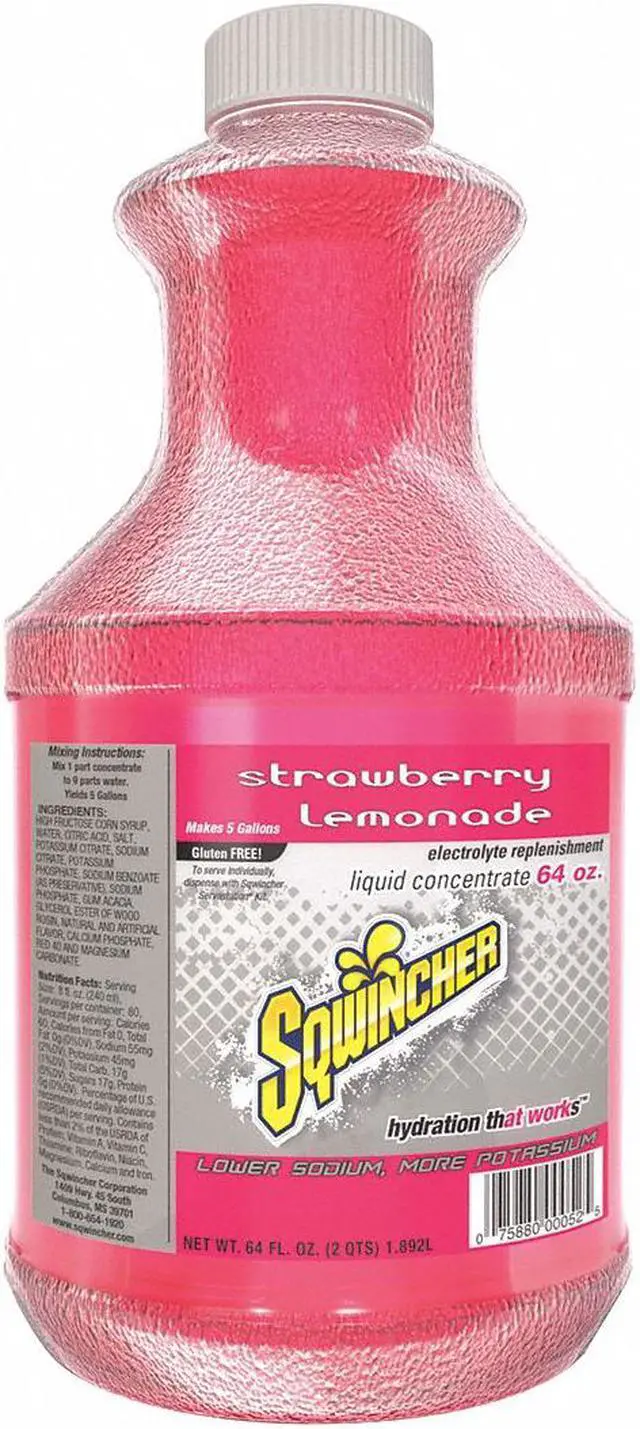 Main image of Sqwincher Sports Drink,64 oz.,Strawberry Lemonade  159030319