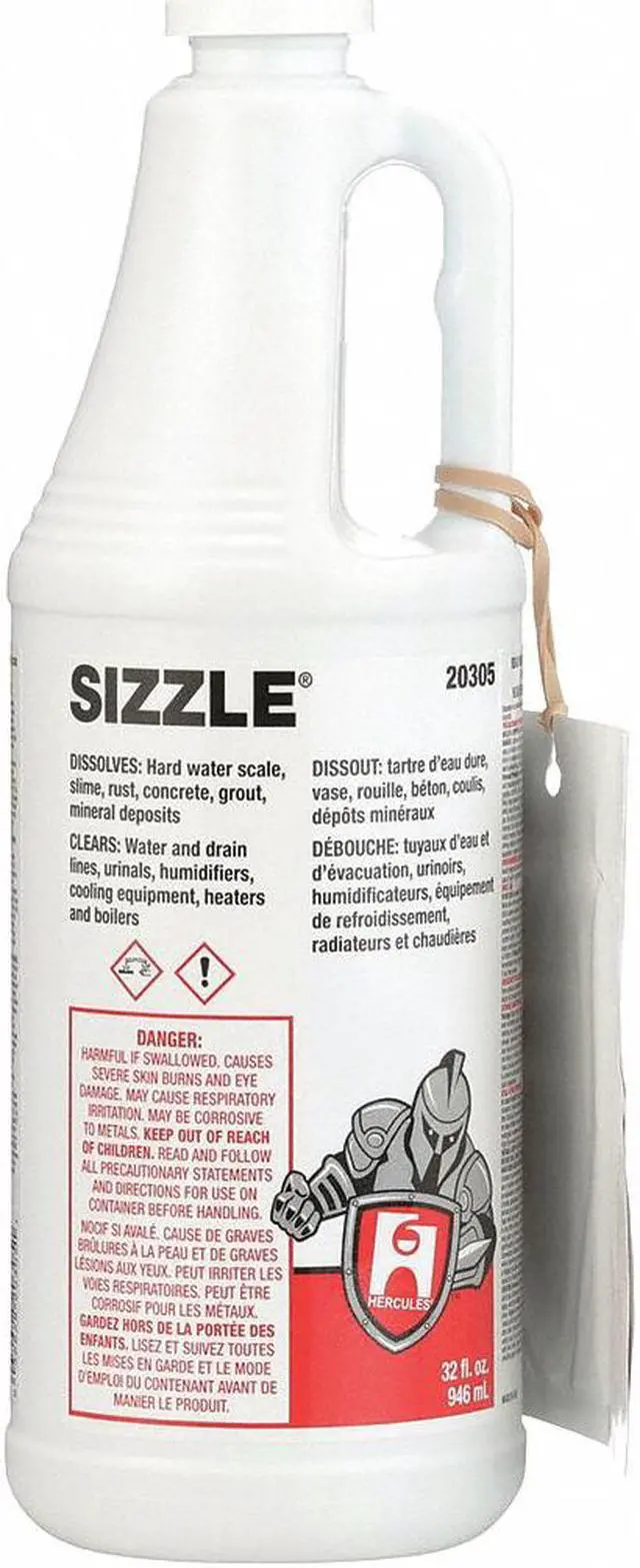 Alt view image 2 of 3 - HERCULES 20305 Sizzle, Drain and Waste System Cleaner, Ready To Use, Liquid, 1