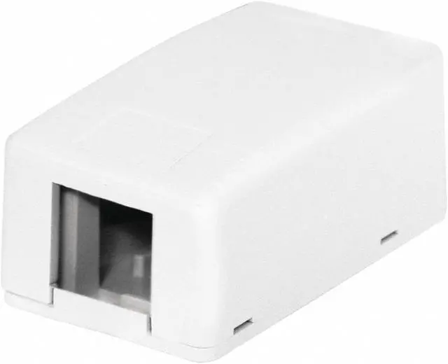 Main image of HUBBELL PREMISE WIRING HSB1W Surface Mount Box,1 Port,White