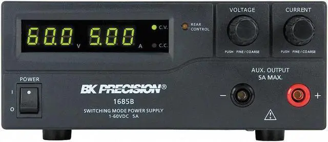 Alt view image 5 of 6 - B&K PRECISION 1685B Switching DC Power Supply, 100/240V AC, 60V DC, 300W, 5A
