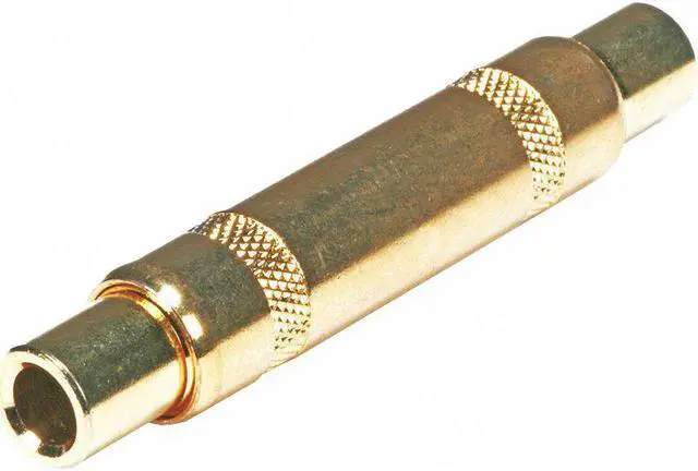 Alt view image 3 of 3 - Monoprice Metal 1/4in (6.35mm) TRS Female to 1/4in (6.35mm) TRS Female Coupler, Gold Plated
