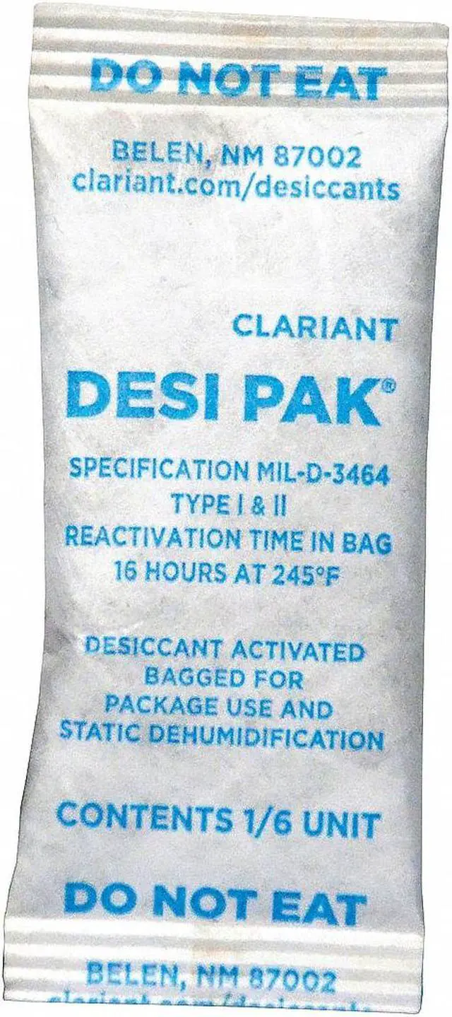 Alt view image 3 of 4 - ARMOR SHIELD D1/6UCT Desiccant,0.14cuft,White,1/6oz,PK1200