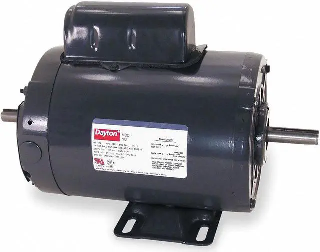 Alt view image 2 of 3 - DAYTON 4K145BB Tool Motor,2-Shaft,1 HP,3450rpm,115/230V