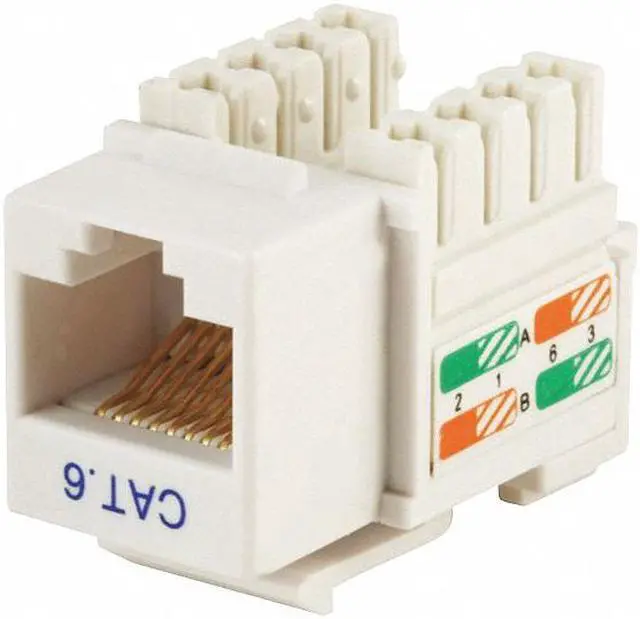 Alt view image 8 of 9 - Monoprice Cat6 Punch Down Keystone Jack - White