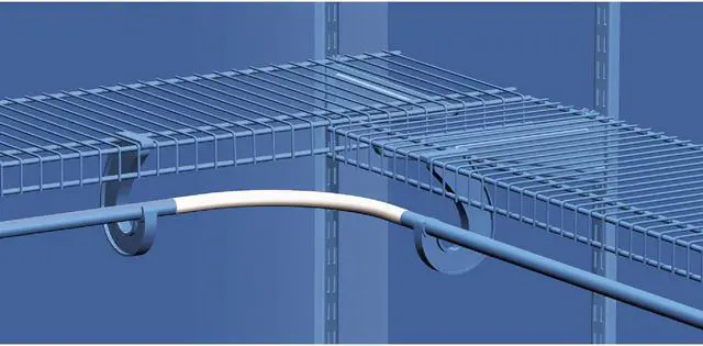 Main image of ClosetMaid SuperSlide 10.25 Ft. x 3/4 In. Corner Rounder Bar Closet Rod, White