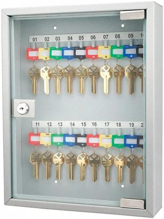 Alt view image 2 of 6 - BARSKA OPTICS CB12952 BARSKA OPTICS CB12952 20 Keys Lock Box Gray W/ Glass Door