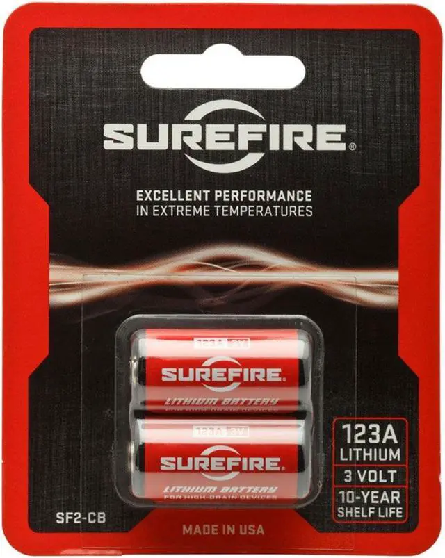Alt view image 2 of 3 - SUREFIRE SFLFP123 SUREFIRE 2CT LFP123 LI-FE-PH RECHARGEABLE CELLS CARDED