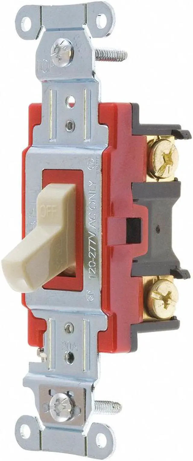 Main image of BRYANT 4901BI Wall Switch,Ivory,1-Pole Type,1 to 2 HP
