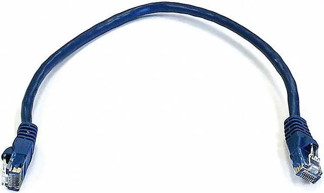 Alt view image 2 of 13 - Monoprice Cat6 Ethernet Patch Cable - 1 Feet - Blue | Network Internet Cord - RJ45, Stranded, 550Mhz, UTP, Pure Bare Copper Wire, 24AWG