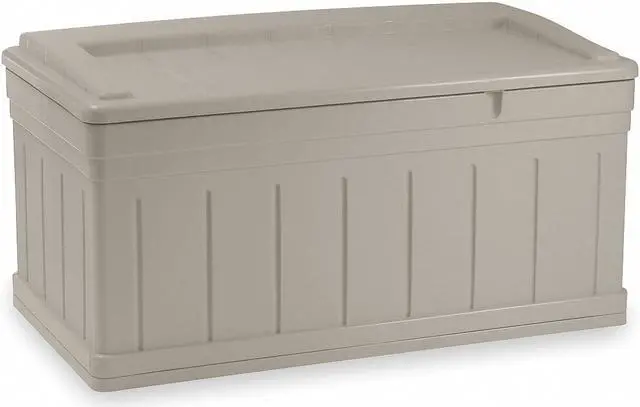 Alt view image 6 of 8 - SUNCAST DB9750 129 gal Resin Deck Box With Seat, Light Taupe
