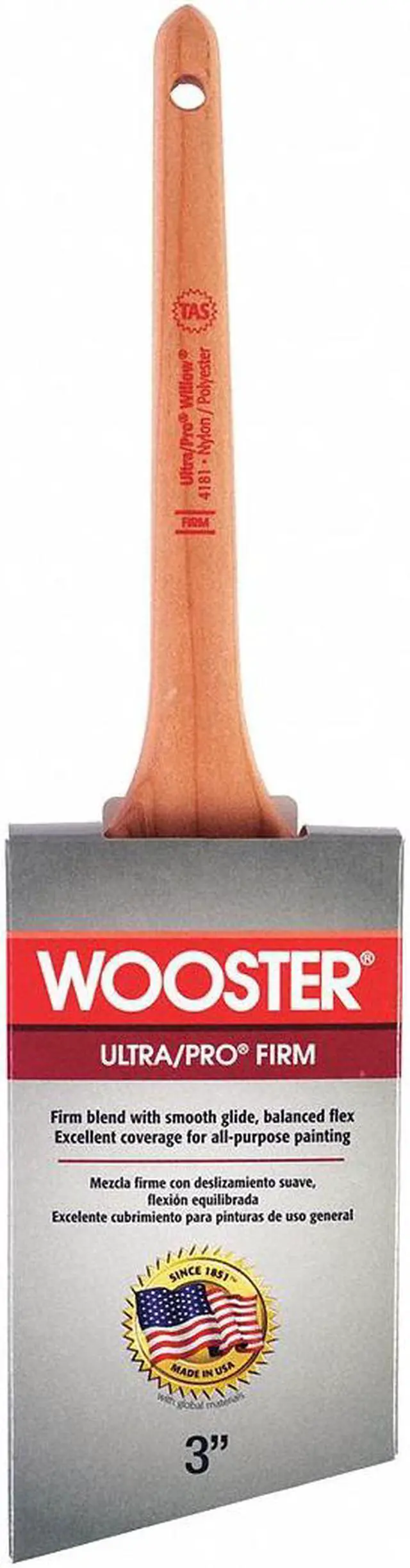 Alt view image 2 of 5 - WOOSTER 4181-3 Paint Brush,3in.,12-13/16in.L,Natural G0405660