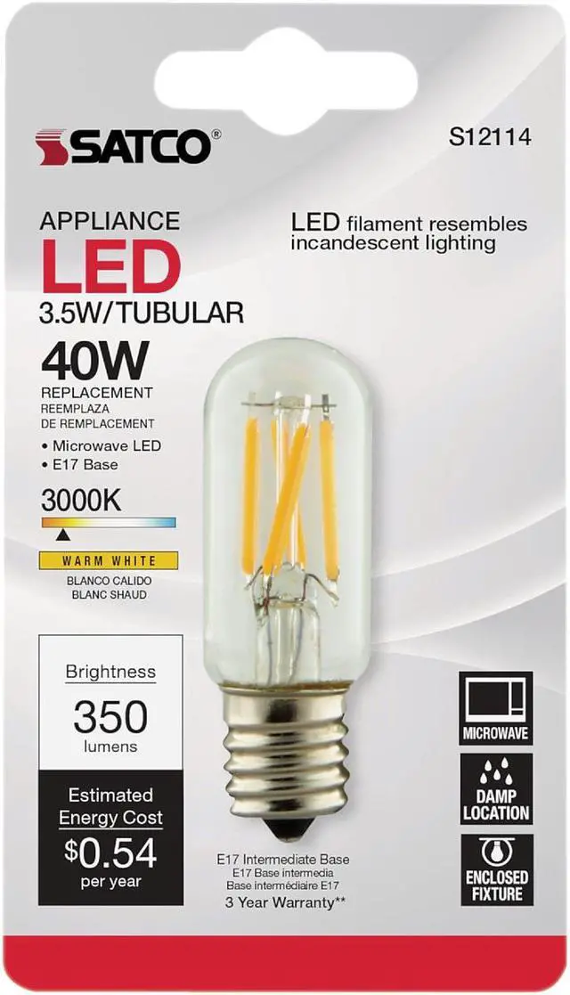 Alt view image 2 of 3 - Satco 3.5w Led Microwave Bulb S12114