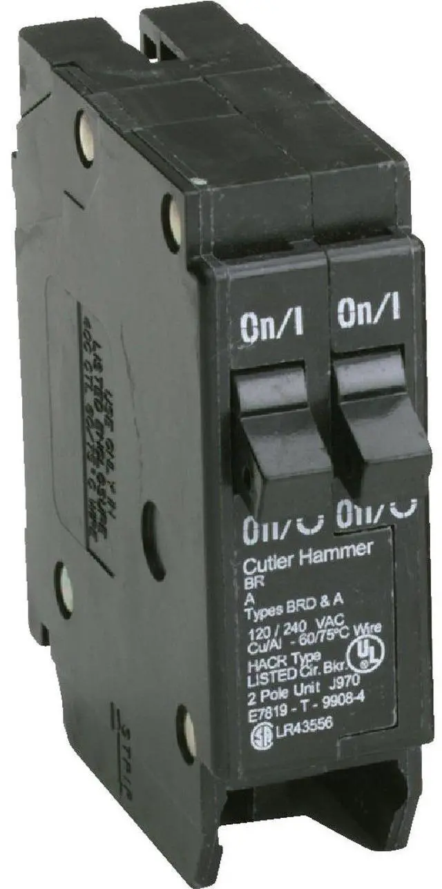 Main image of Eaton BR 20A/20A Double-Pole Standard Trip Duplex Circuit Breaker BR2020