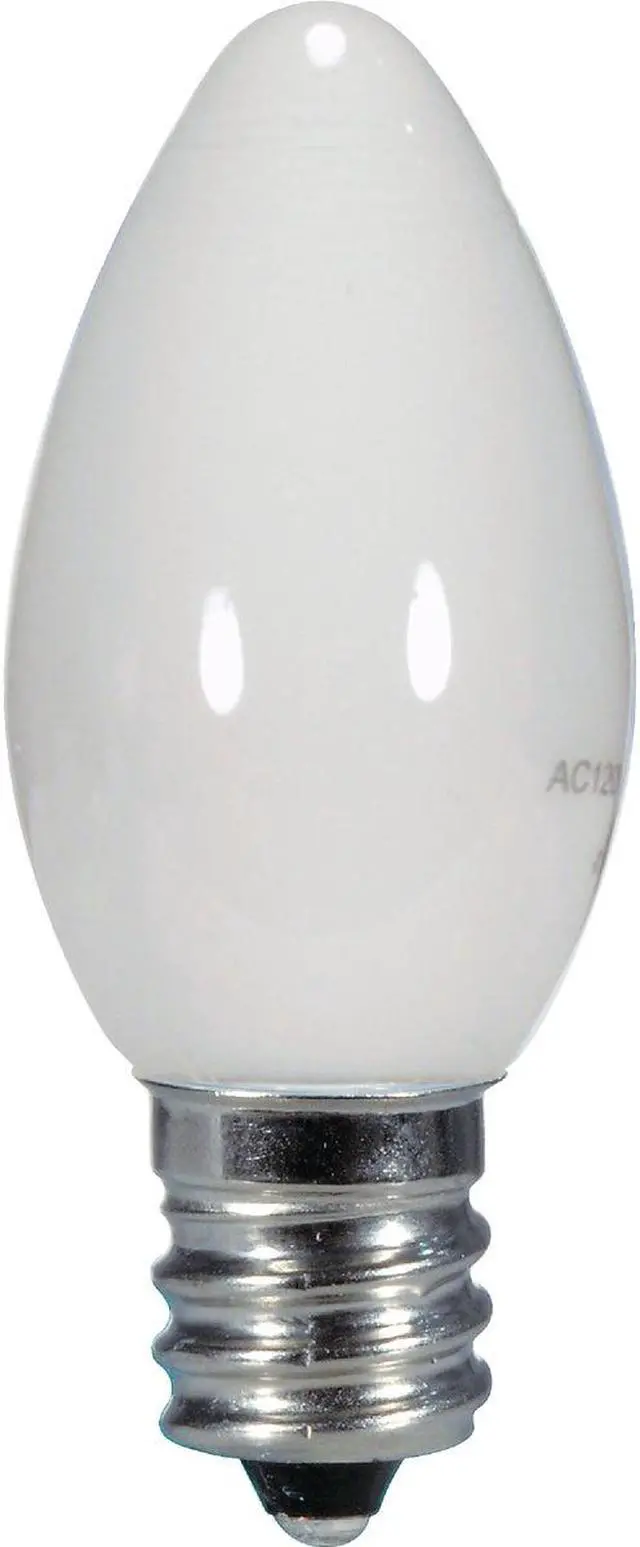 Main image of Satco 0.5W C7 Torpedo, E12 Candelabra Base LED Light Bulb - 2700K