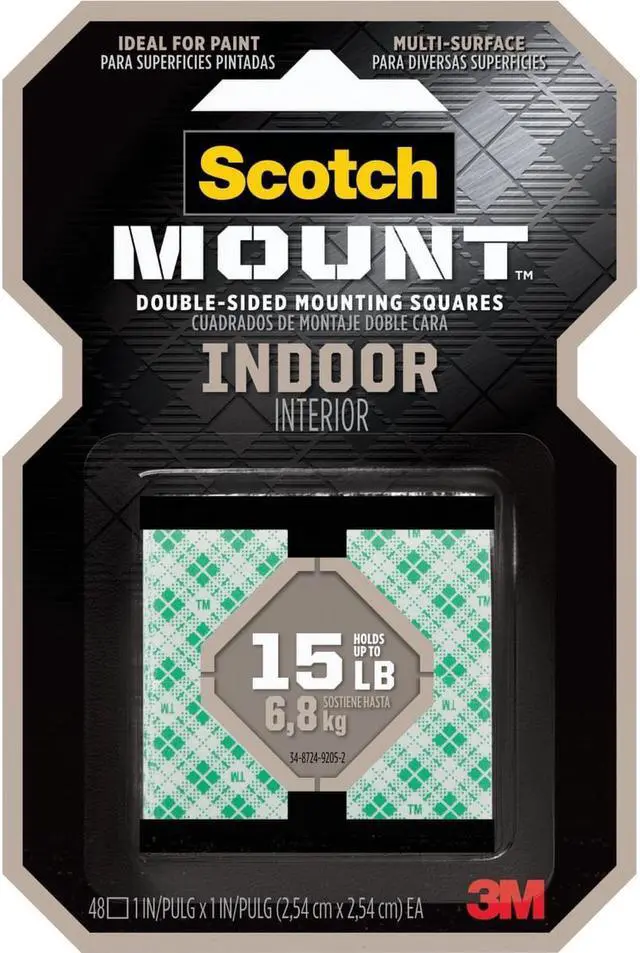 Alt view image 2 of 4 - New 3M Scotch 311DC Heavy Duty 1" Mounting 48 Squares