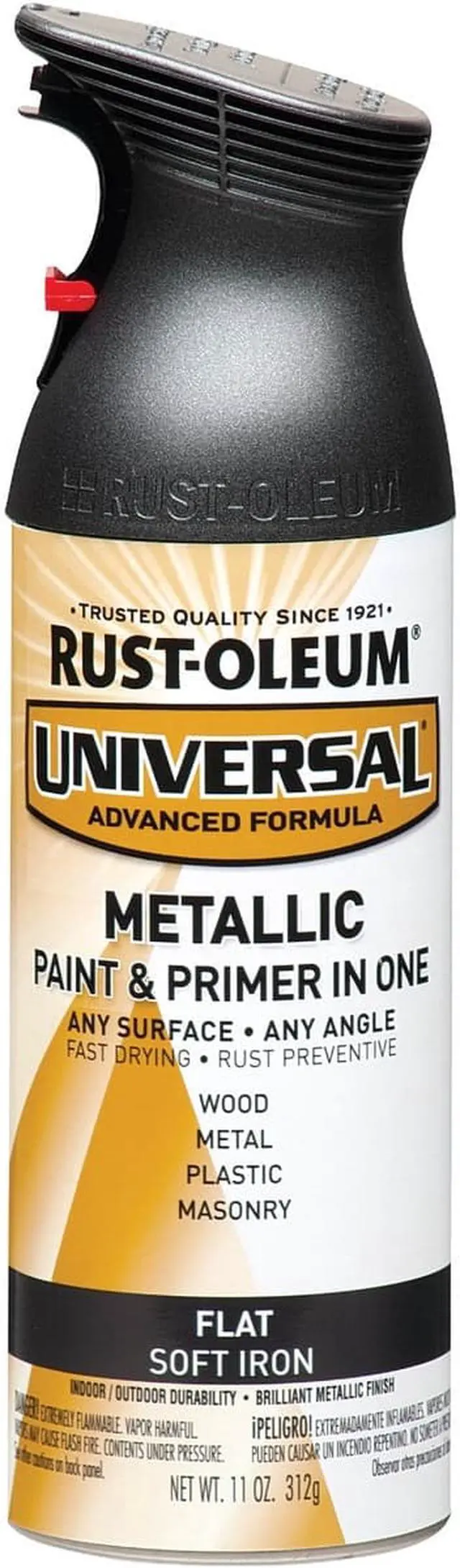 Alt view image 2 of 4 - RUST-OLEUM 271473 Spray Paint, Soft Iron, Flat, 11 oz.